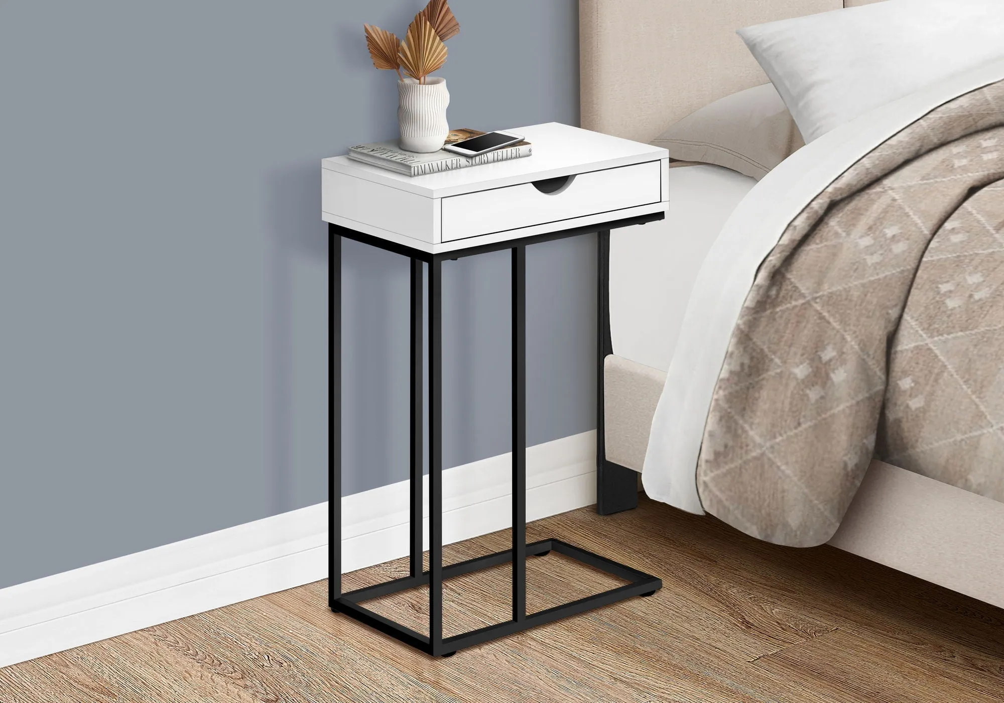 Accent Table, C - Shaped Contemporary & Modern Versatile Design by Couch.com