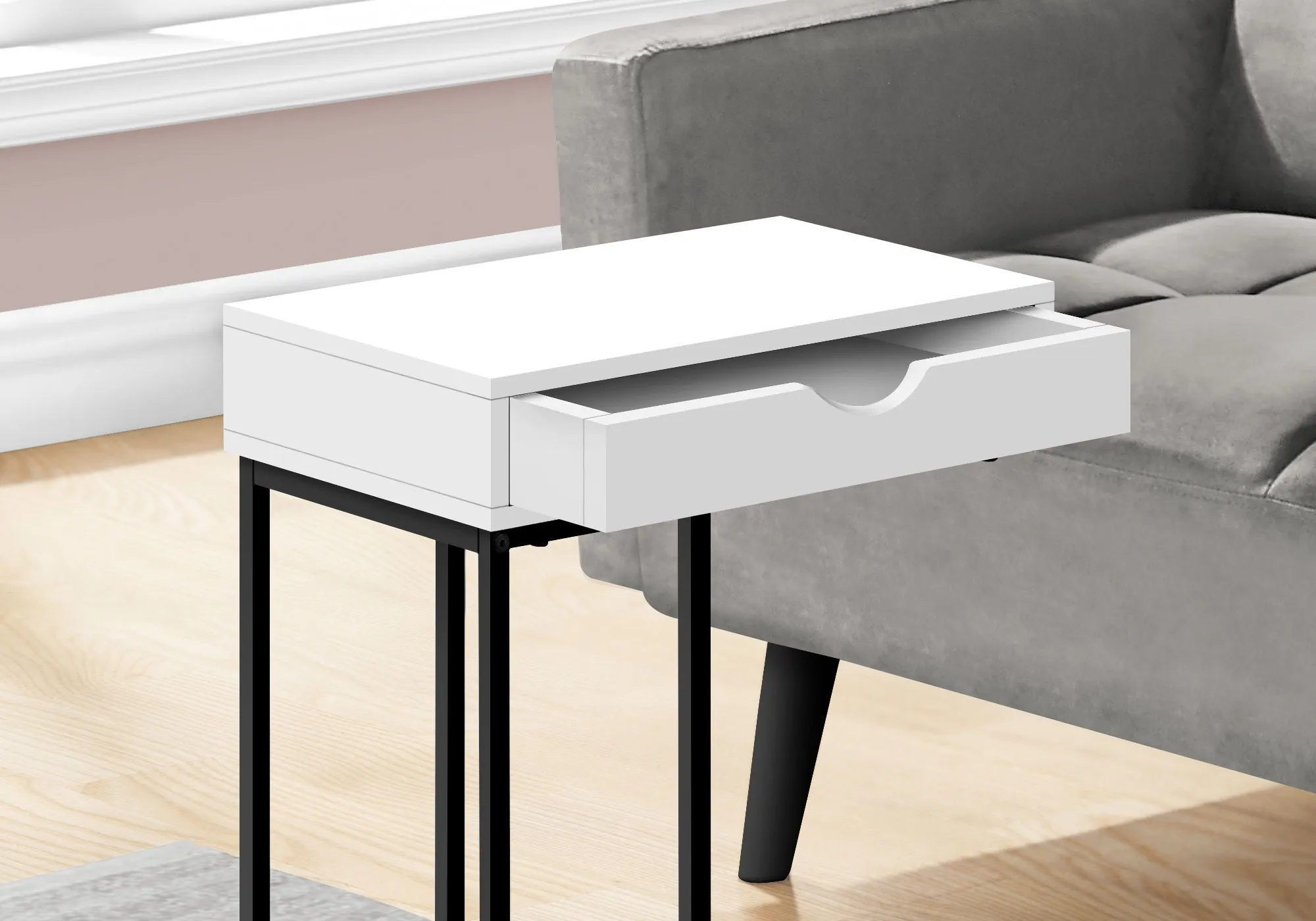 Accent Table, C - Shaped Contemporary & Modern Versatile Design by Couch.com