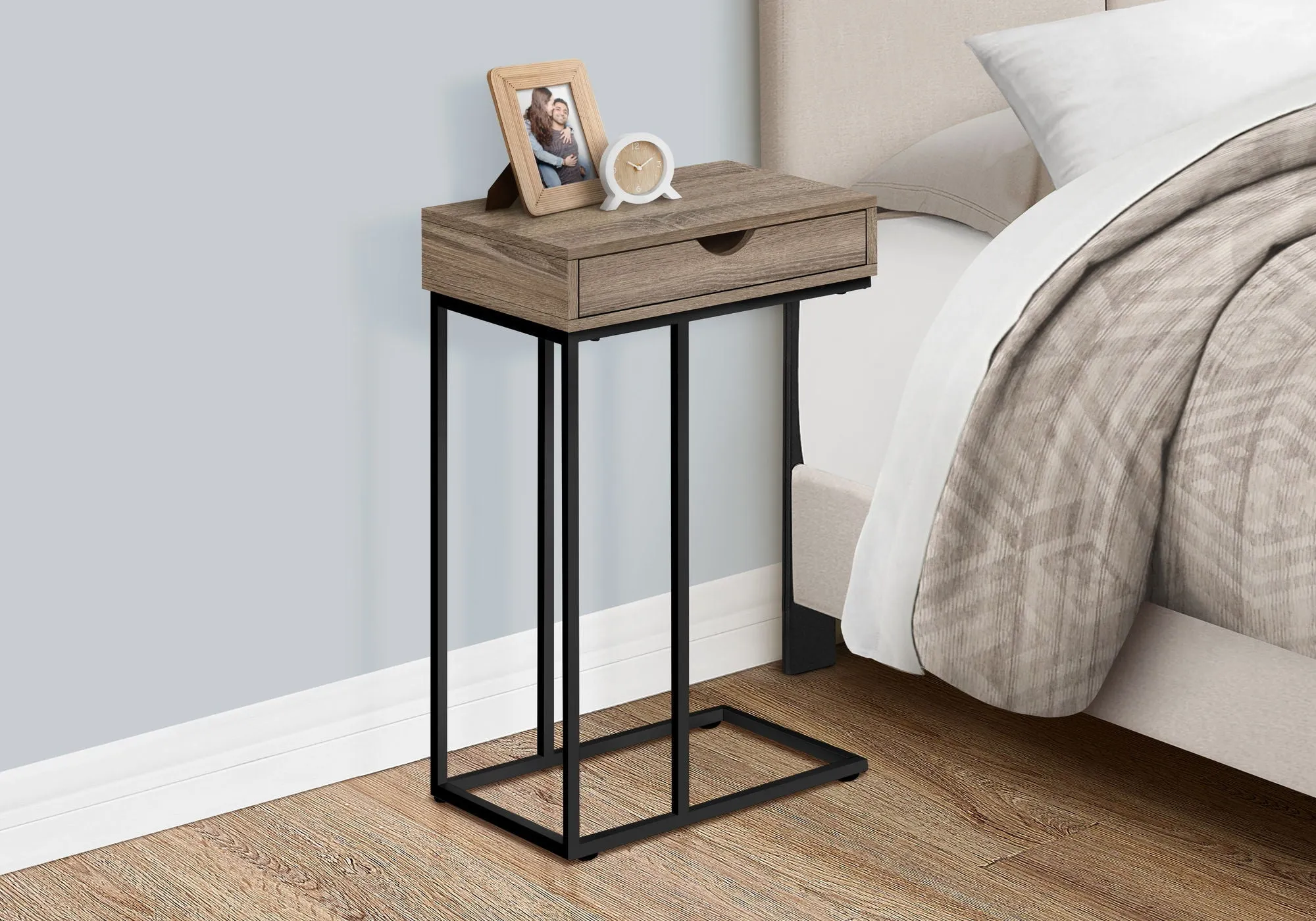 Accent Table, C - Shaped Contemporary & Modern Versatile Design by Couch.com