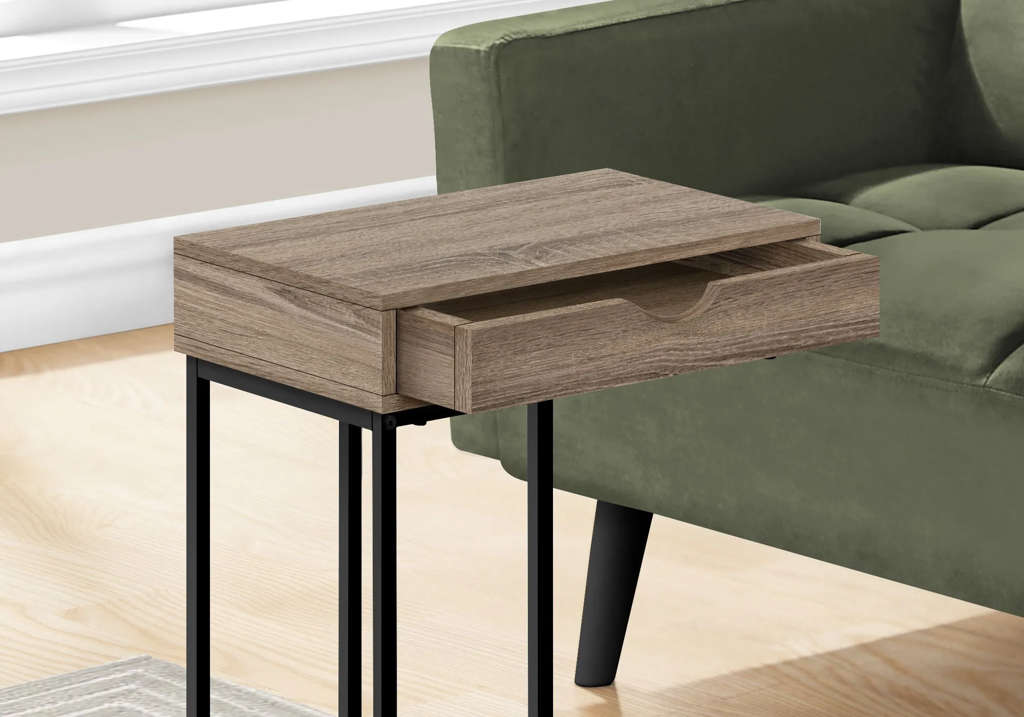 Accent Table, C - Shaped Contemporary & Modern Versatile Design by Couch.com