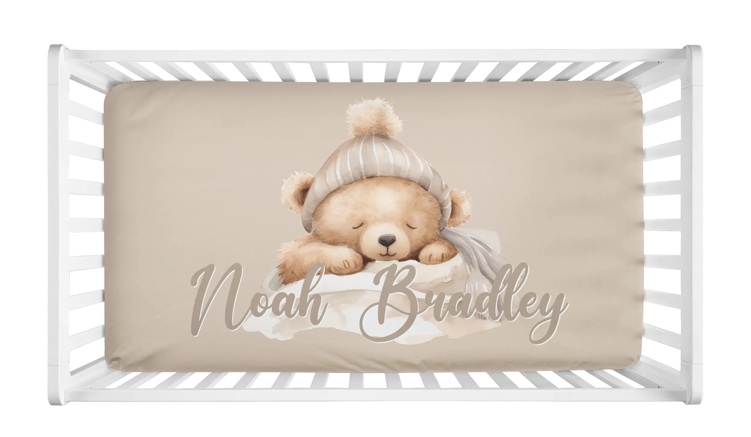 CRIB BEDDING - NEUTRAL TEDDY BEAR