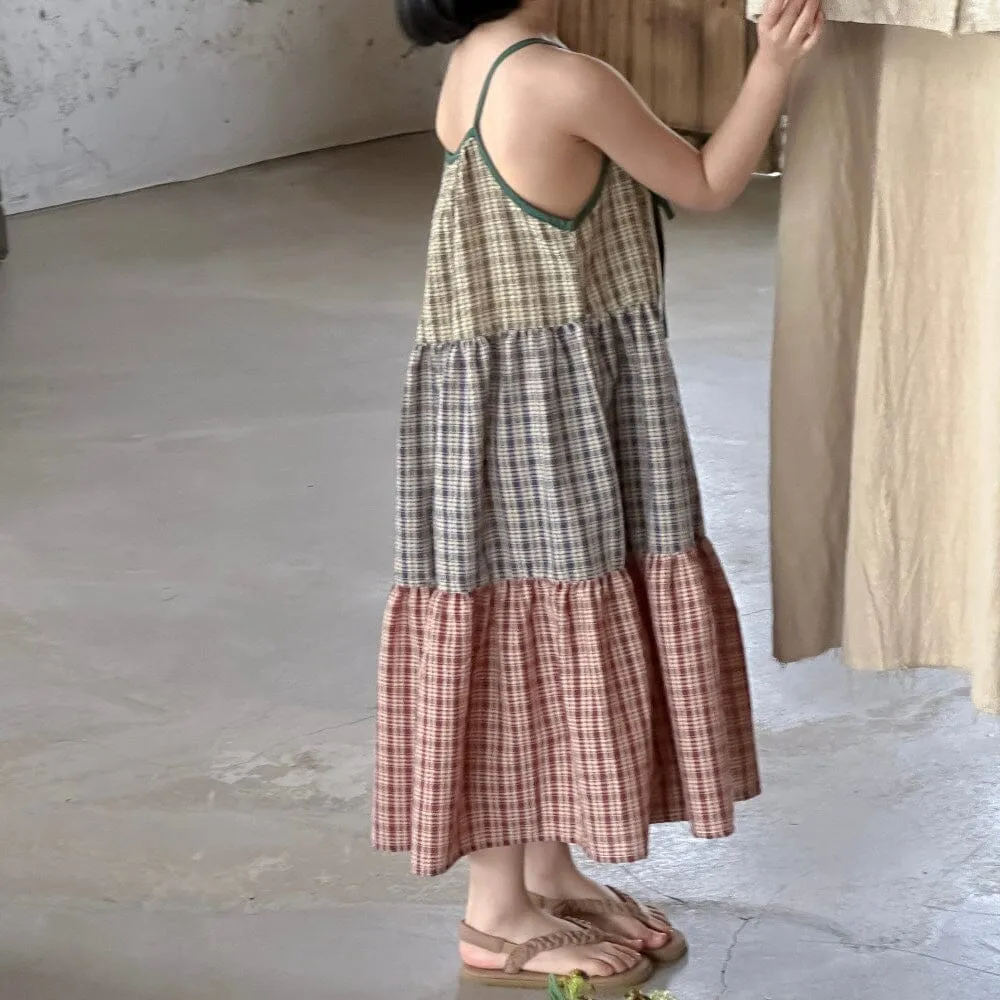 Joanne Plaid Patchwork Dress