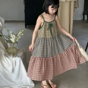 Joanne Plaid Patchwork Dress