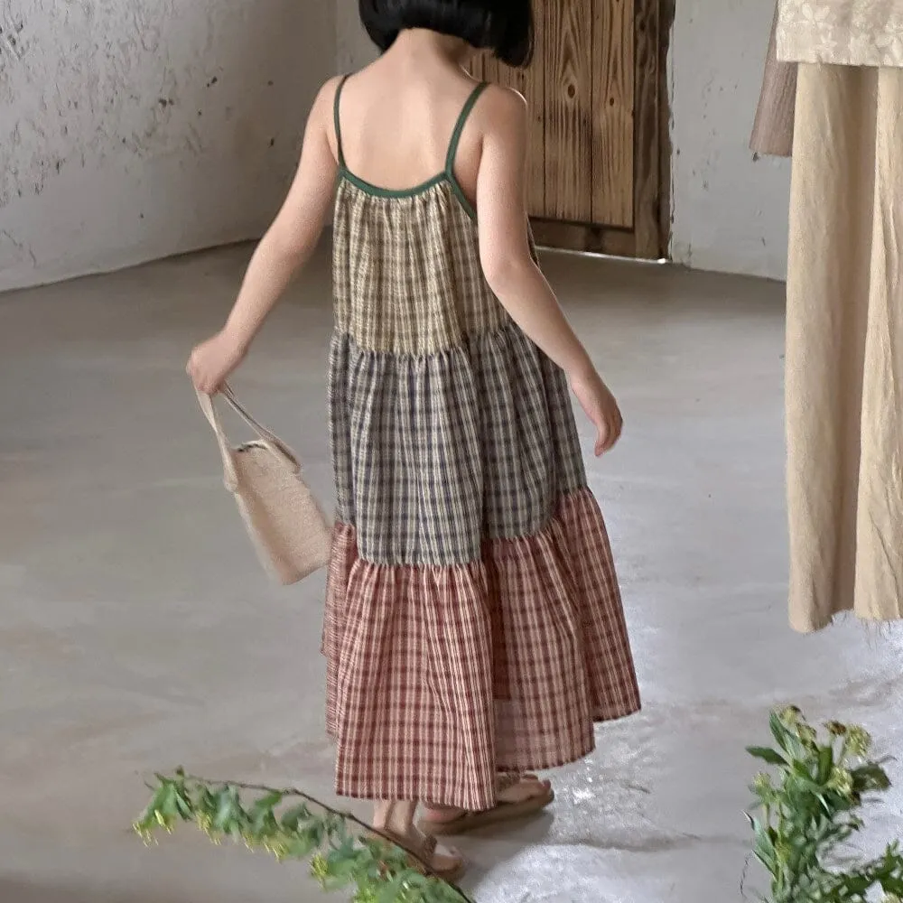 Joanne Plaid Patchwork Dress