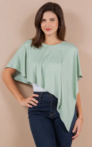 PON1799 Solid Color Basic High Quality Poncho