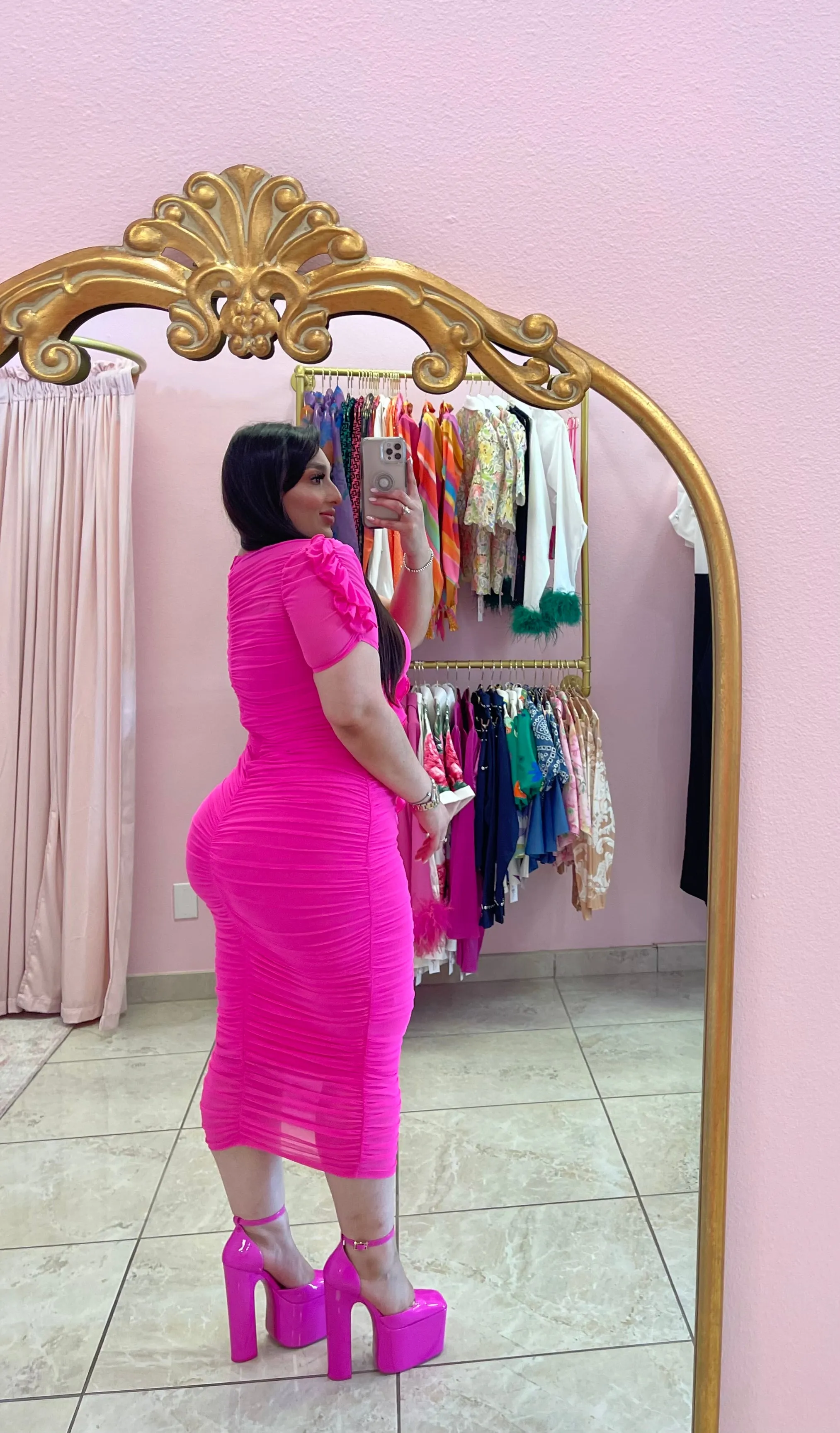 "Karen" Mesh Midi Dress