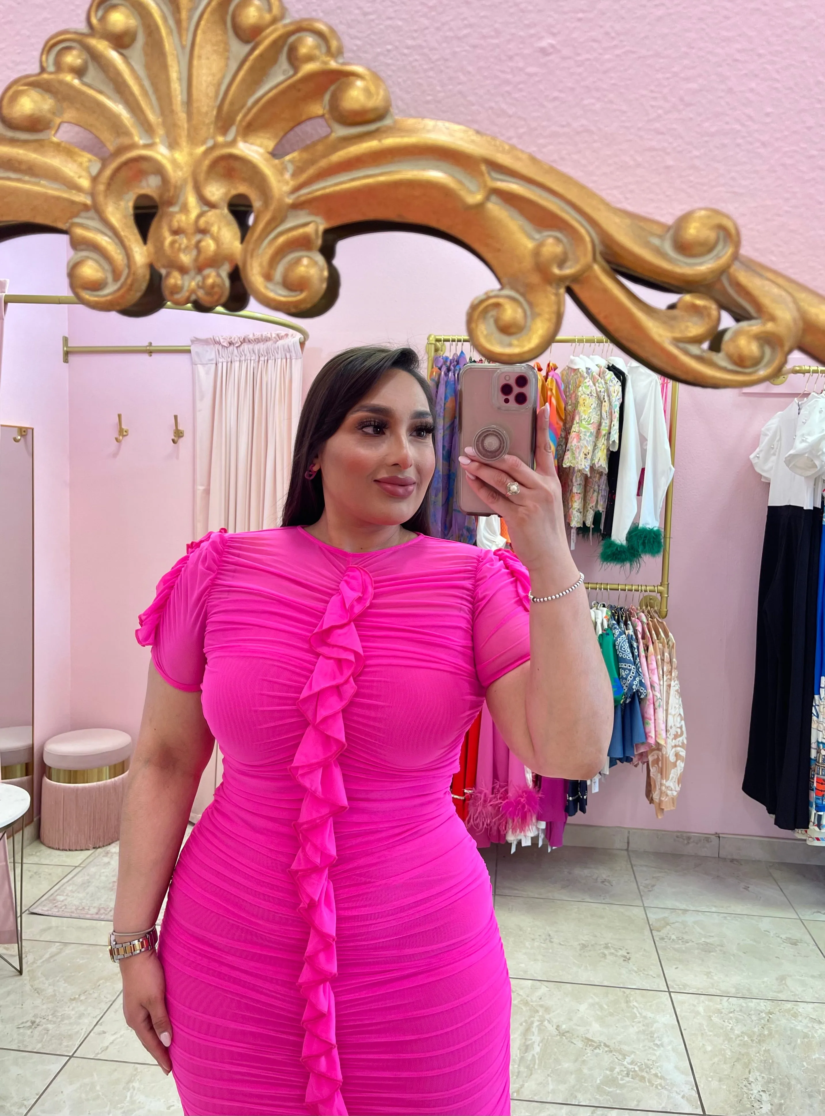 "Karen" Mesh Midi Dress