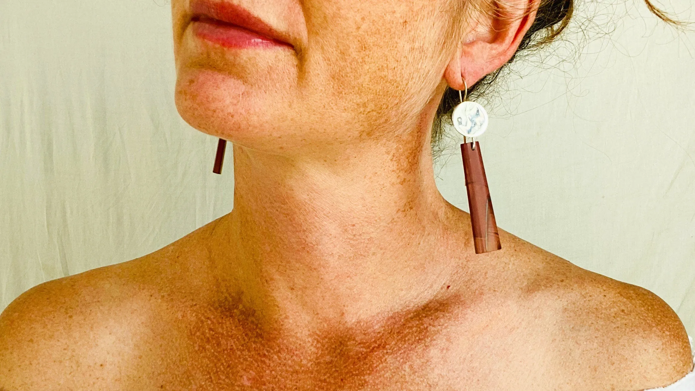 Red Jasper Earrings. Sterling Silver.