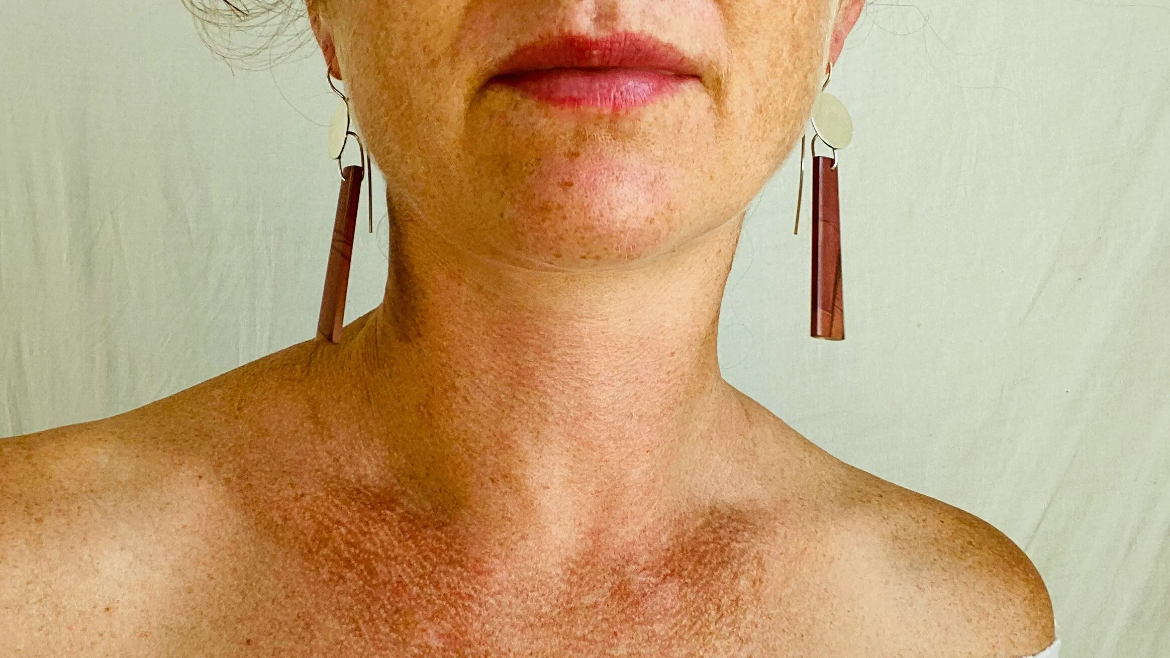 Red Jasper Earrings. Sterling Silver.