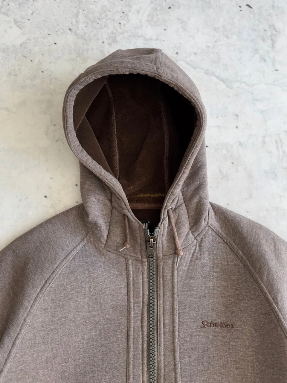 Schott NYC Fleece Lined scuba Zip Up Hoodie (S)